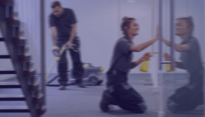 Cleaners at work on a client site